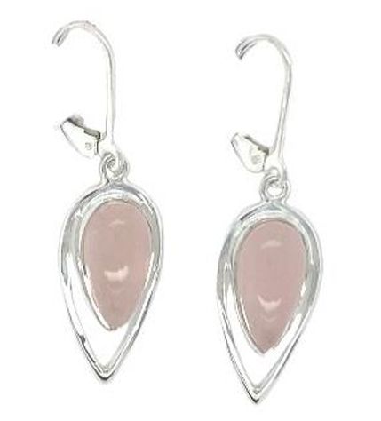 SS0364-Designer Earrings : Rose Quartz