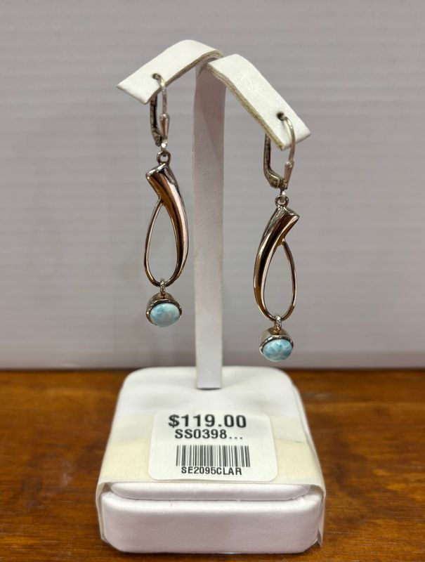 SS0398-Designer Earrings : Larimar