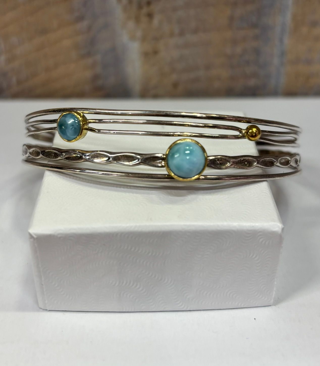 SS0347-Designer Bracelet : Larimar