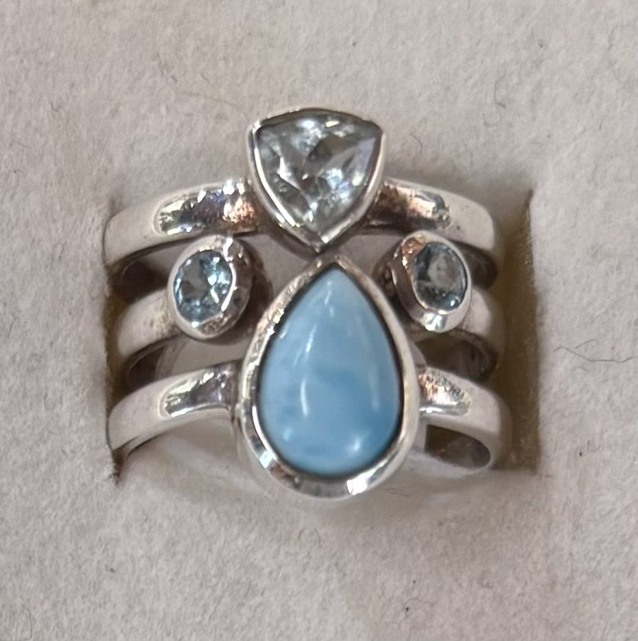 BJ0068-Larimar &amp; BT Ring