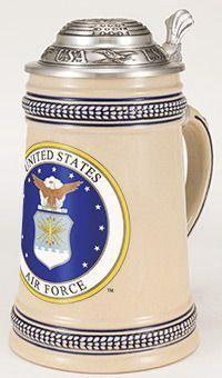 MC1807-Stoneware : Military Stein w/ Lid