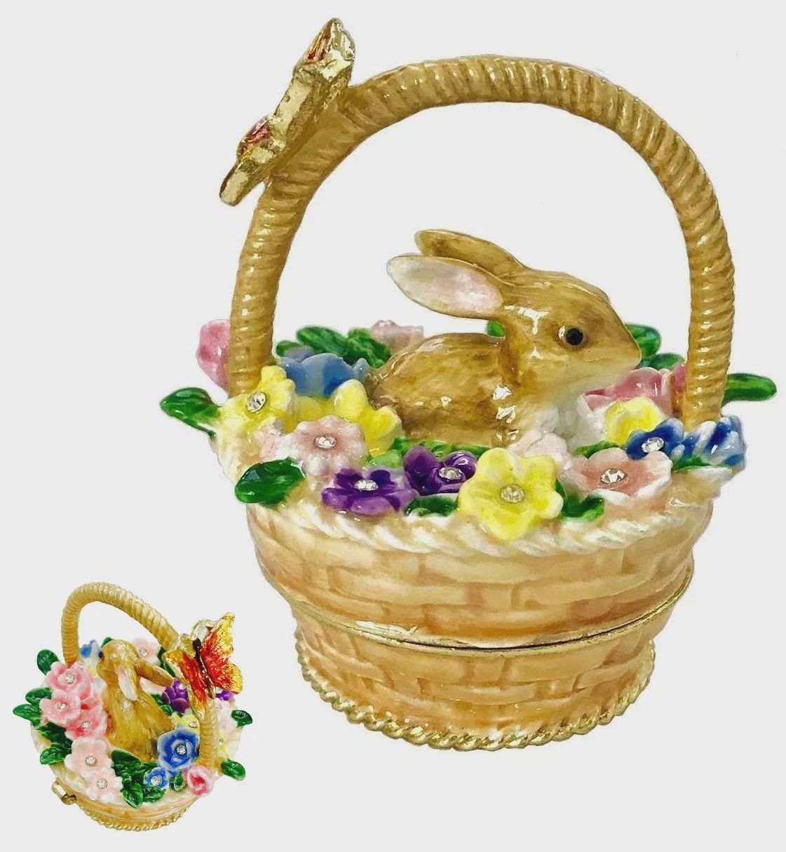 KU0132-Bunny in Basket : 3x2-1/2