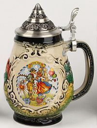 MC0055-Stoneware : Stein w/Lid