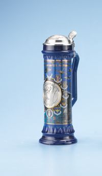 MC1204-Stoneware : Military Stein w/ Lid
