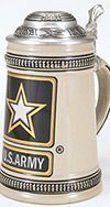 MC1811-Stoneware : Military Stein w/ Lid