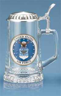 MC1276-Glass Stein : Military Stein w/ Lid