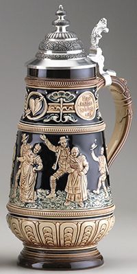 MC0195-Stoneware : Stein w/Lid