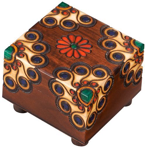 MC0133-Wood Box : Floral Puzzle