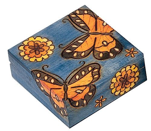 MC1855-Wood Box : Butterfly