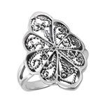 WG0008-SS Filigree Ring, Size: 7