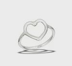 WG0624-SS Open Heart Ring, Size: 5