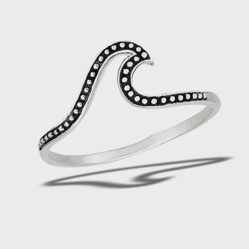 WG0043-SS Wave Ring, Size: 5