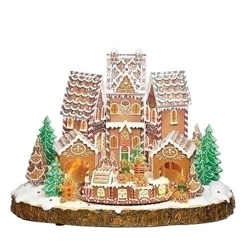 RO0877-Village : Gingerbread w/ Train