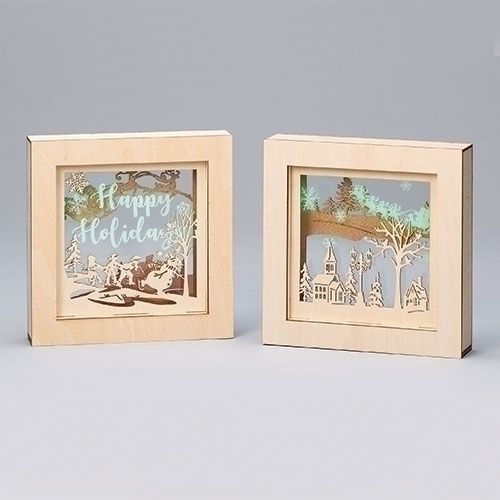 RO0967-LED WOOD : 8 in H