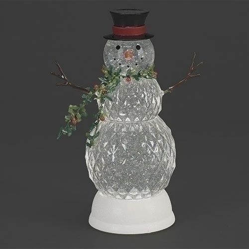 RO1358-LED Swirl : Snowman with Top Hat