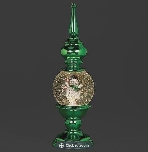 RO1410-Lantern : Lighted Swirl Finial Snowman
