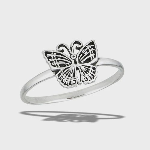 WG0059-SS Butterfly Ring, Size: 5