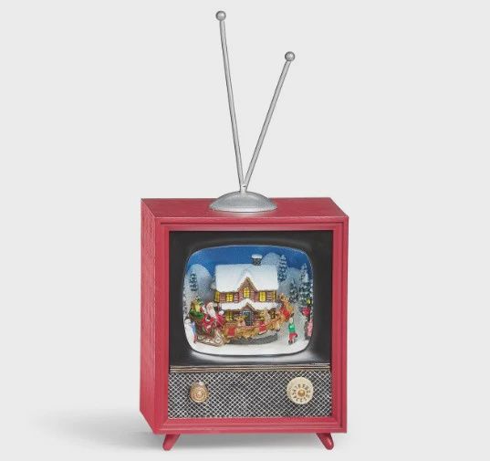 RO1387-TV : Red w/ Rotating Santa