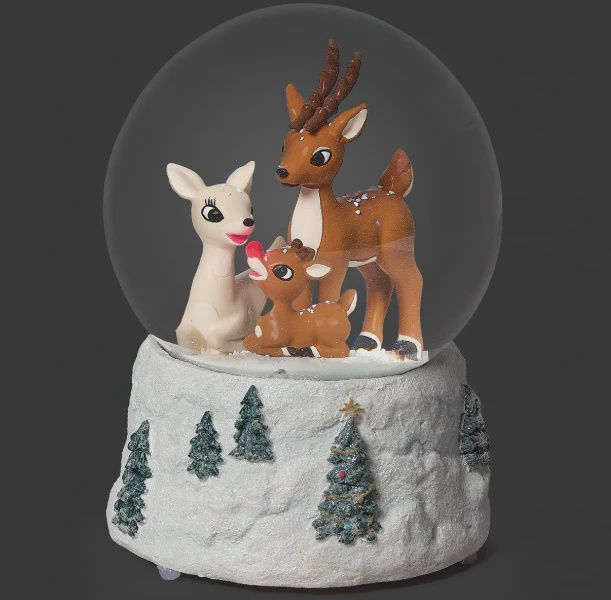 RO1381 - Musical: Rudolph and Family Waterglobe