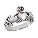 WG0633-SS Claddagh Ring, Size: 6