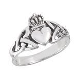 WG0634-SS Claddagh Ring, Size: 7