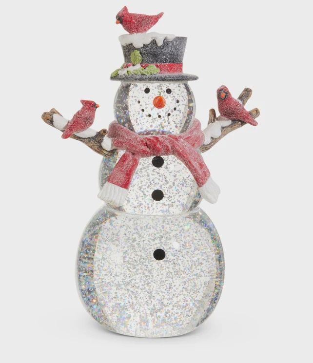 RI0269 - Lantern: Snowman with Cardinals