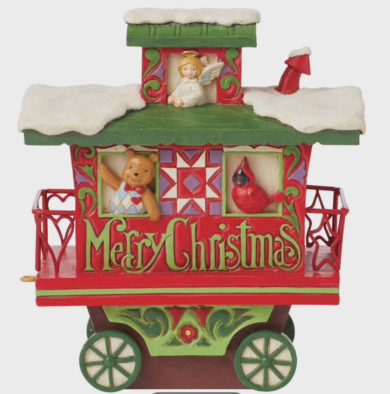 EP8540-JS SANTA : Train Car Caboose
