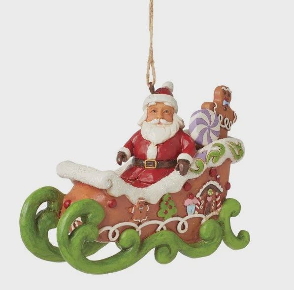 EP8064 - Gingerbread Christmas Sleigh Orn
