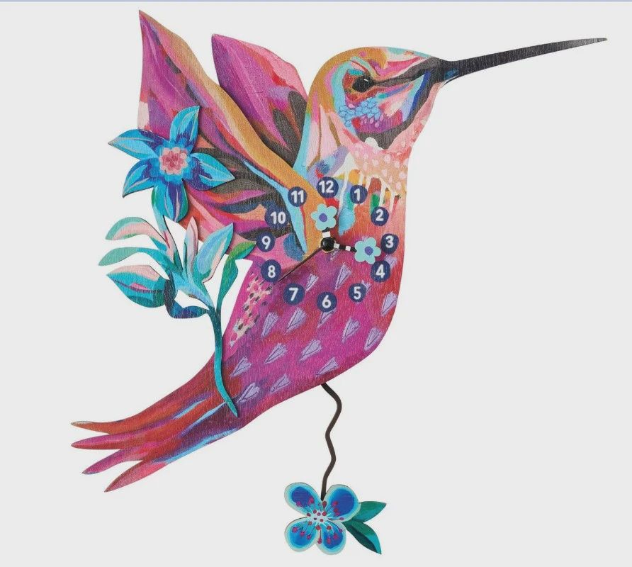 EP8696-ALLEN CLOCK : Sweet Nectar Wood Clock