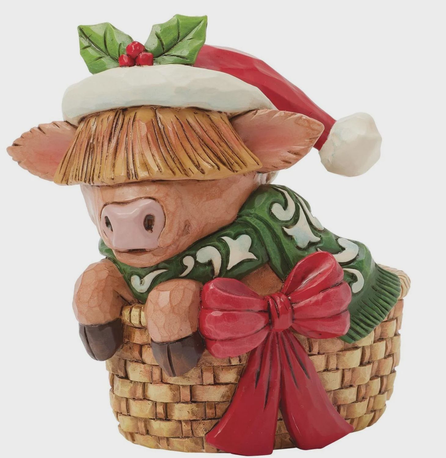 EP8558 - JS Mini Highland Cow in Basket