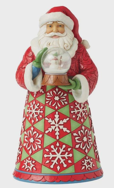 EP8530- JS SANTA : Santa Holding Snow Globe