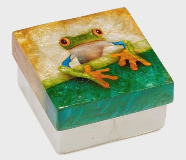 KU0163 - Capiz Box : Tree Frog