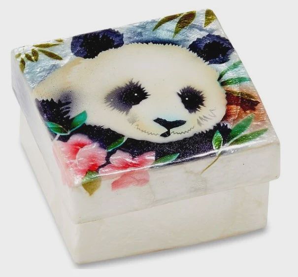 KU0187 - Capiz Box : Panda