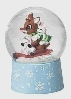 RO1115-Rudolph, Color: Blue Base with Toys Sledding