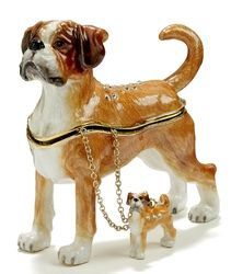 KU0027-BOXER DOG : 3-1/4X2-3/4