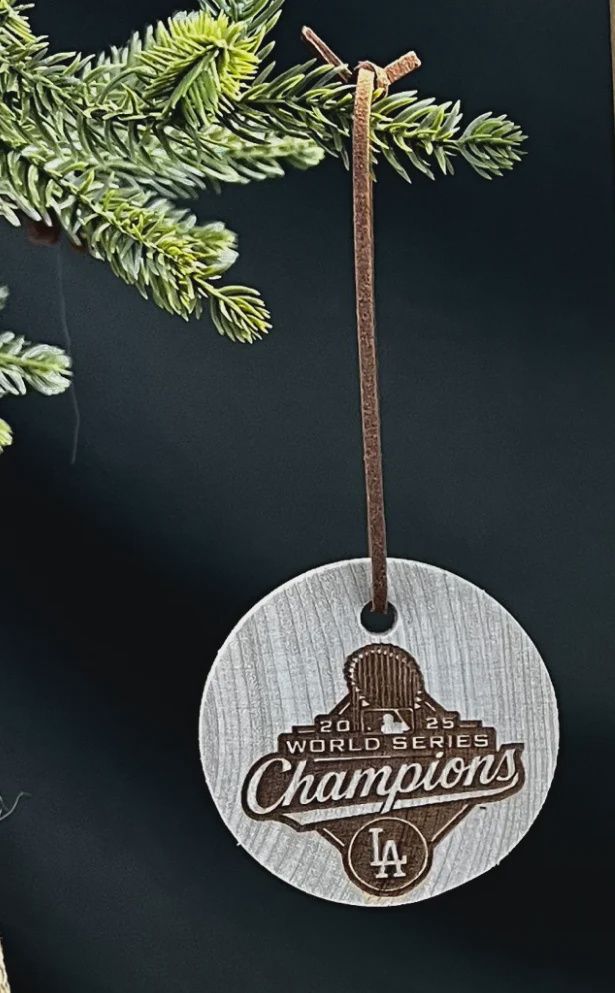 DU0011-Holiday Ornament : 2025 MLB Champ Dodgers