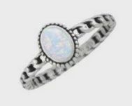 WH1029 : Stainless Opal, Size: 6