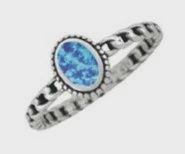 WH1027 :Stainless Opal, Size: 6
