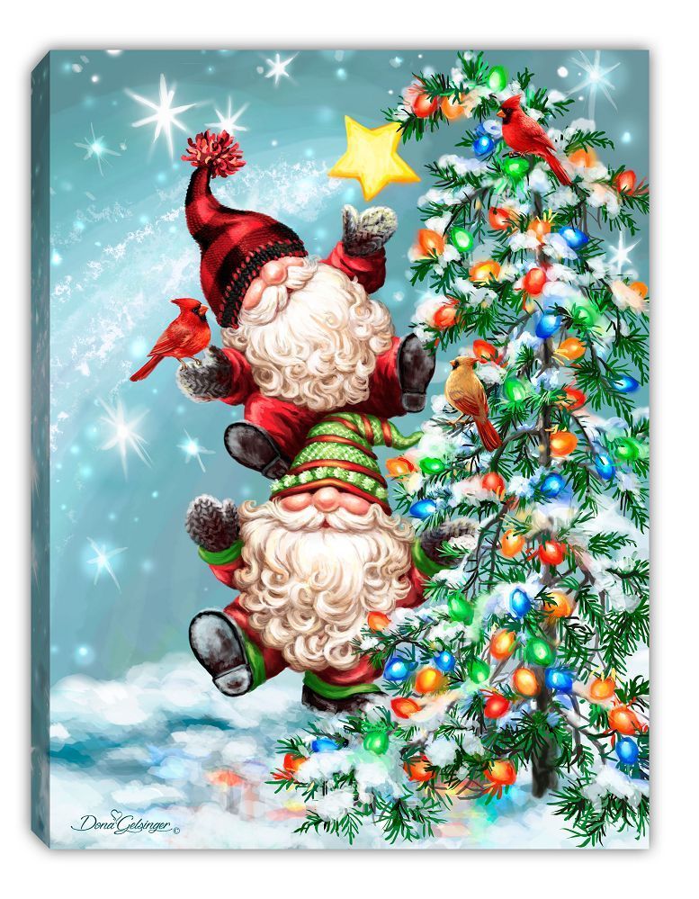 GD0052-LED Canvas : CHRISTMAS Gnome