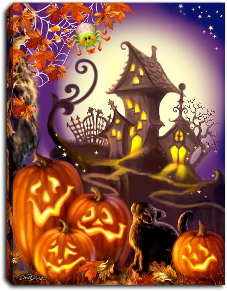 GD0057-LED Canvas : FALL Halloween