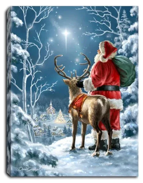 GD0036-LED Canvas : CHRISTMAS Santa