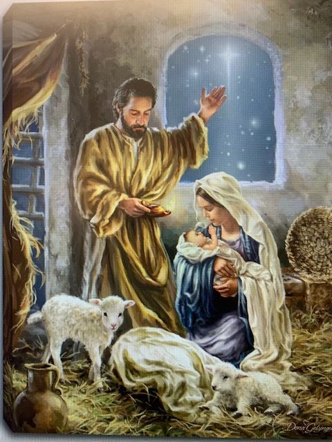 GD0065-LED Canvas : CHRISTMAS Nativity