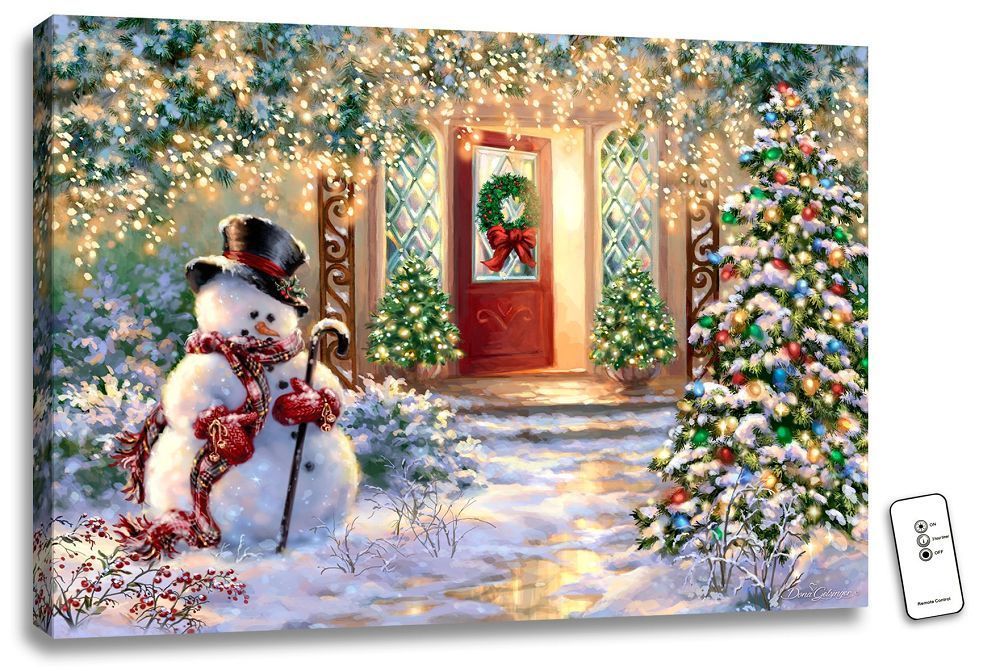 GD0012-LED Canvas : CHRISTMAS Snowman