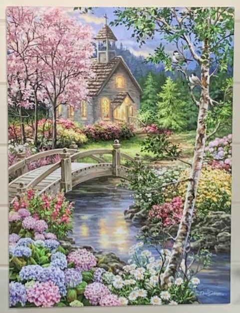 GD0074-LED Canvas : SPRING Scenery