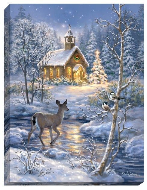 GD0008-LED Canvas : CHRISTMAS Scenery