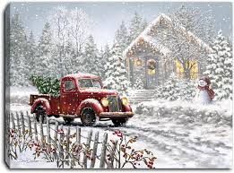 GD0038-LED Canvas : CHRISTMAS Scenery