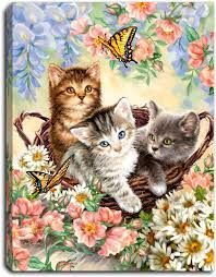 GD0026-LED Canvas : ANIMALS Kittens