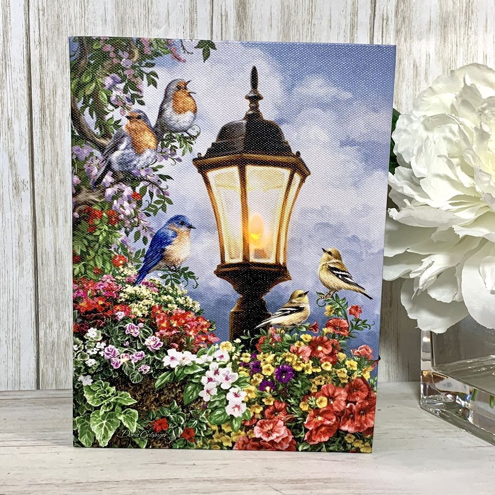 GD0027-LED Canvas : BIRDS Lamppost