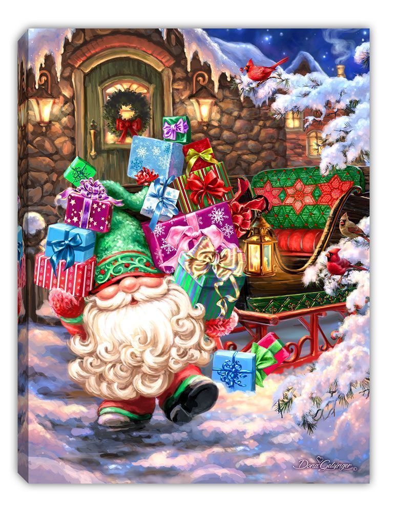 GD0053-LED Canvas : CHRISTMAS Gnome