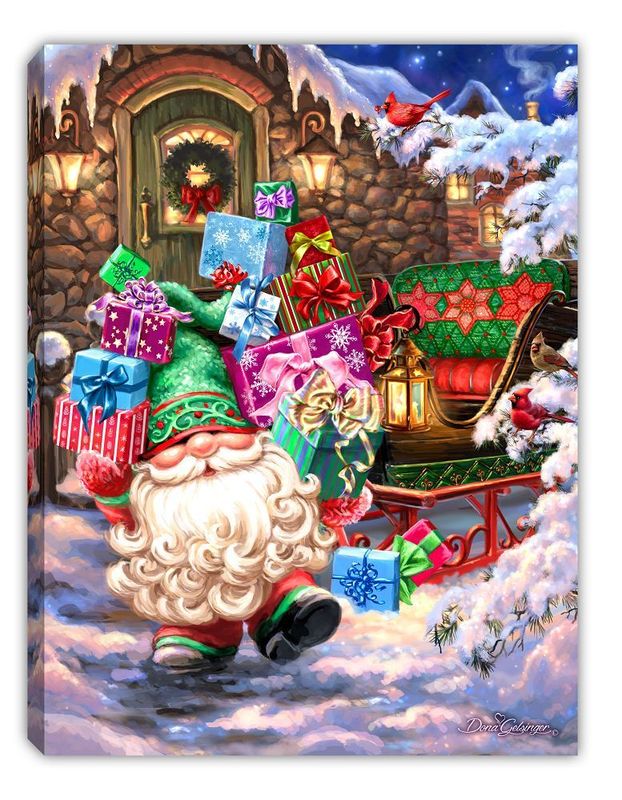 GD0053-LED Canvas : CHRISTMAS Gnome